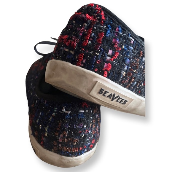 SeaVees Monteray Lace Up Low Top Sequin Tweed Sneakers - Picture 6 of 7